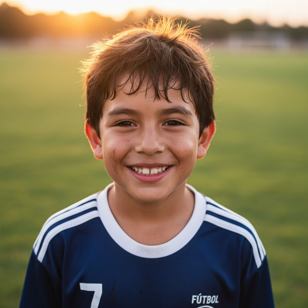 Youth athlete portrait